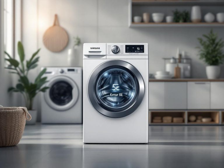 Causas del error 5E en lavadoras Samsung y soluciones